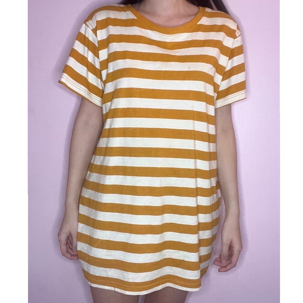 Wild Fable Yellow Striped Tshirt Dress
